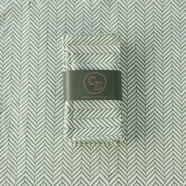 Green Chevron Napkin