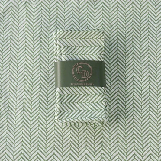 Green Chevron Napkin