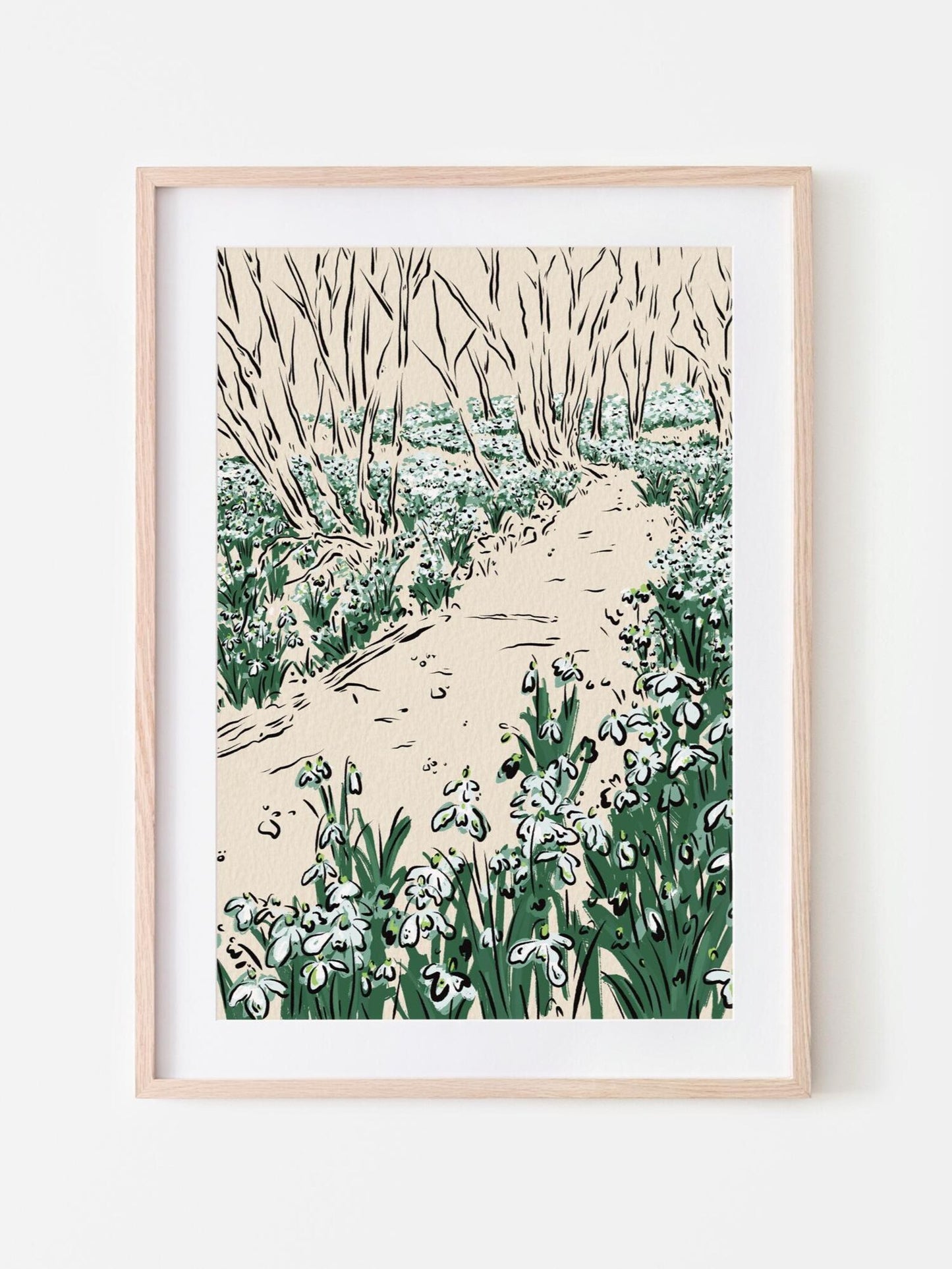 Snowdrop Walks Print A3