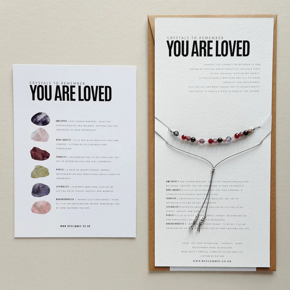 'You Are Loved' Crystal Bracelet