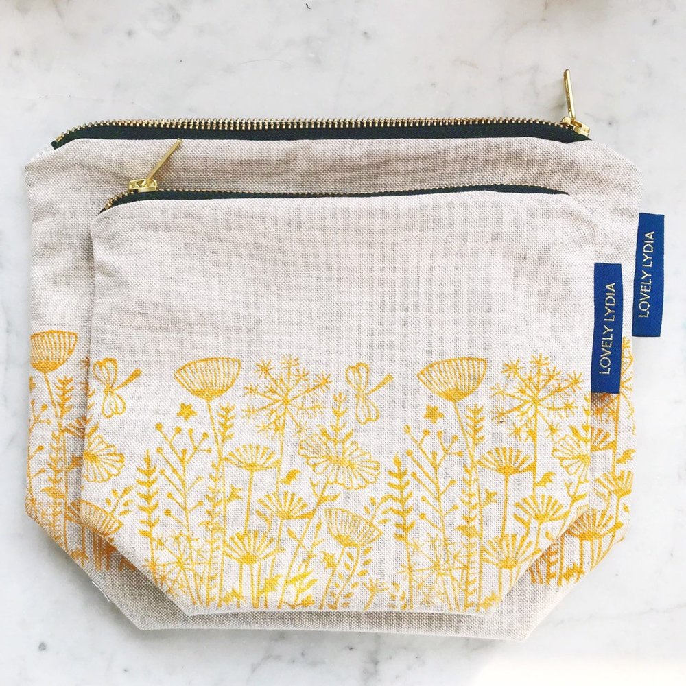 Yellow Meadowsweet Medium Zipper