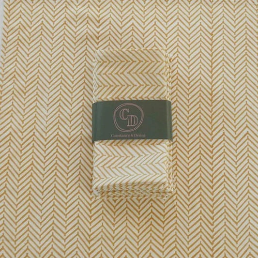 Apricot Chevron Napkin