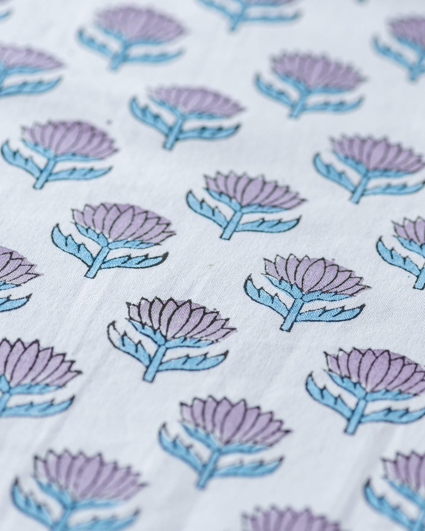Lotus Flower Lilac Cotton Napkins