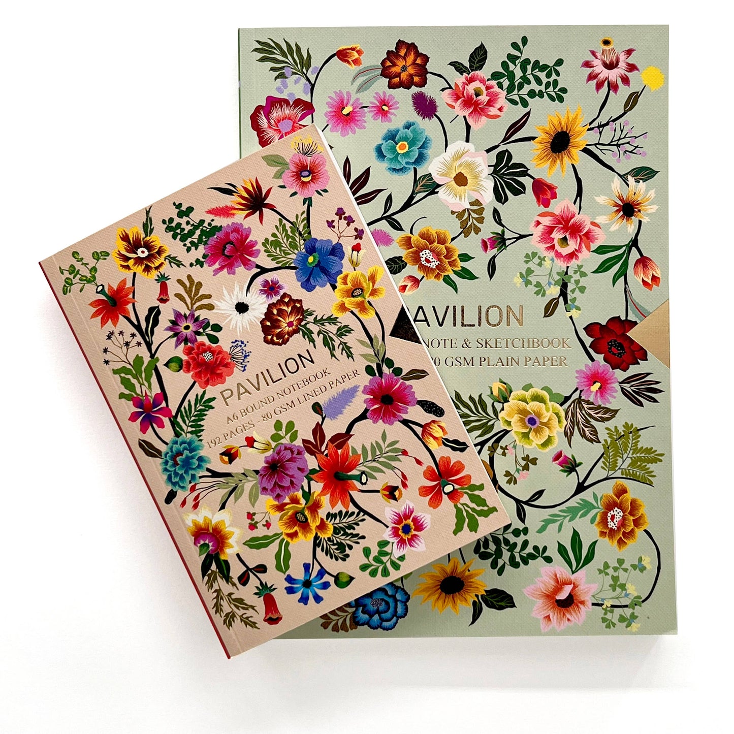 Tree of Life A6 Buckram Embossed Foiled Floral Notebook