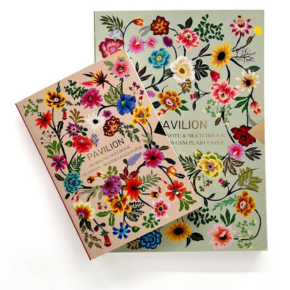 Tree of Life A6 Buckram Embossed Foiled Floral Notebook