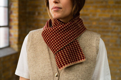 Small Check Scarf | Red