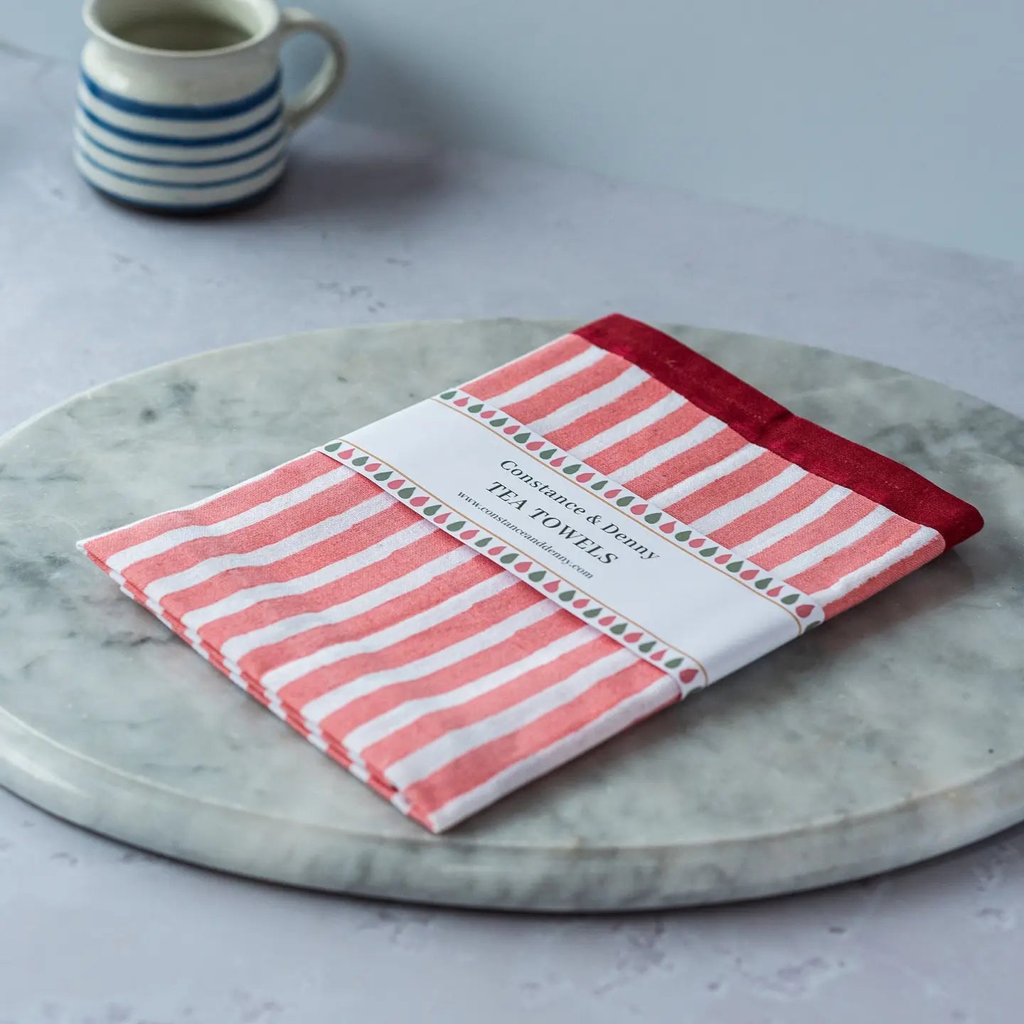 Stripe Pink Tea Towel