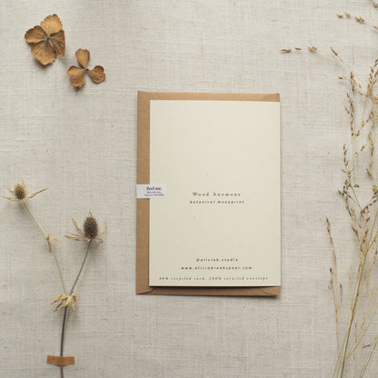 Wood Anemone Flower Greeting Card