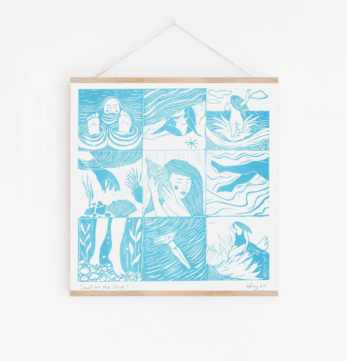 Salt On The Skin Risograph Print