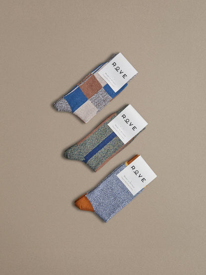 Mens Organic Cotton Socks | Plain Blue Marl