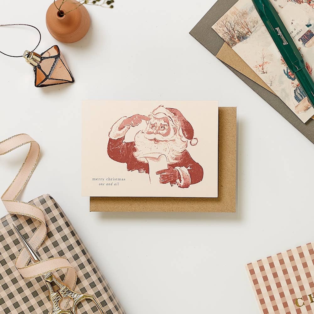 Mini Santa's List Christmas Card