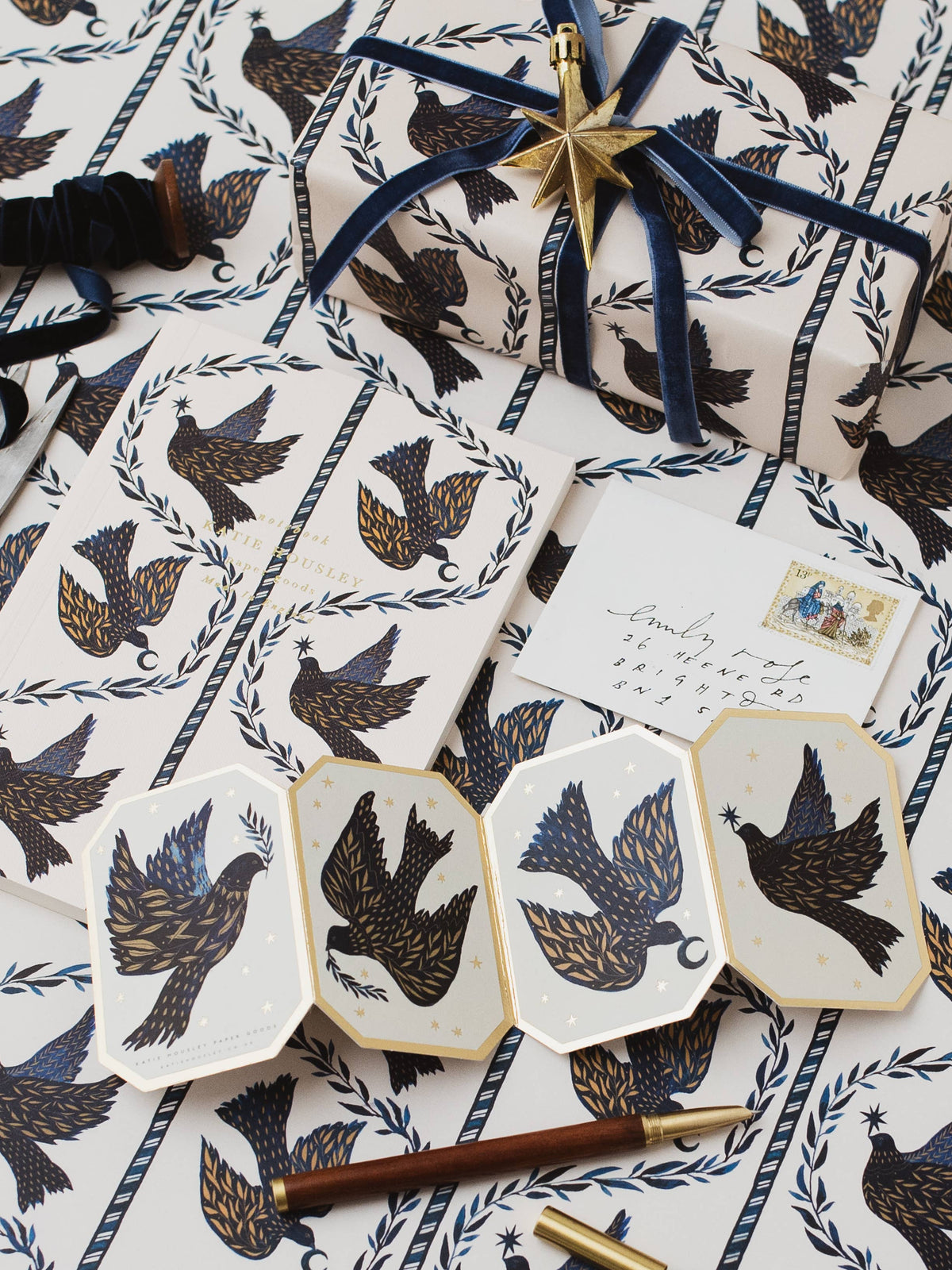 Dove Concertina Mini Card