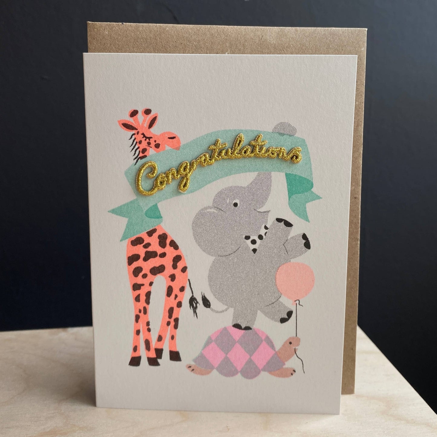 Congratulations Baby Card — Risograph Printed