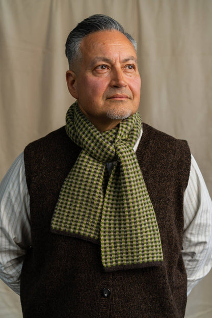 Small Check Scarf | Green
