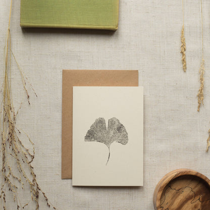 Ginkgo Leaf Greeting Card