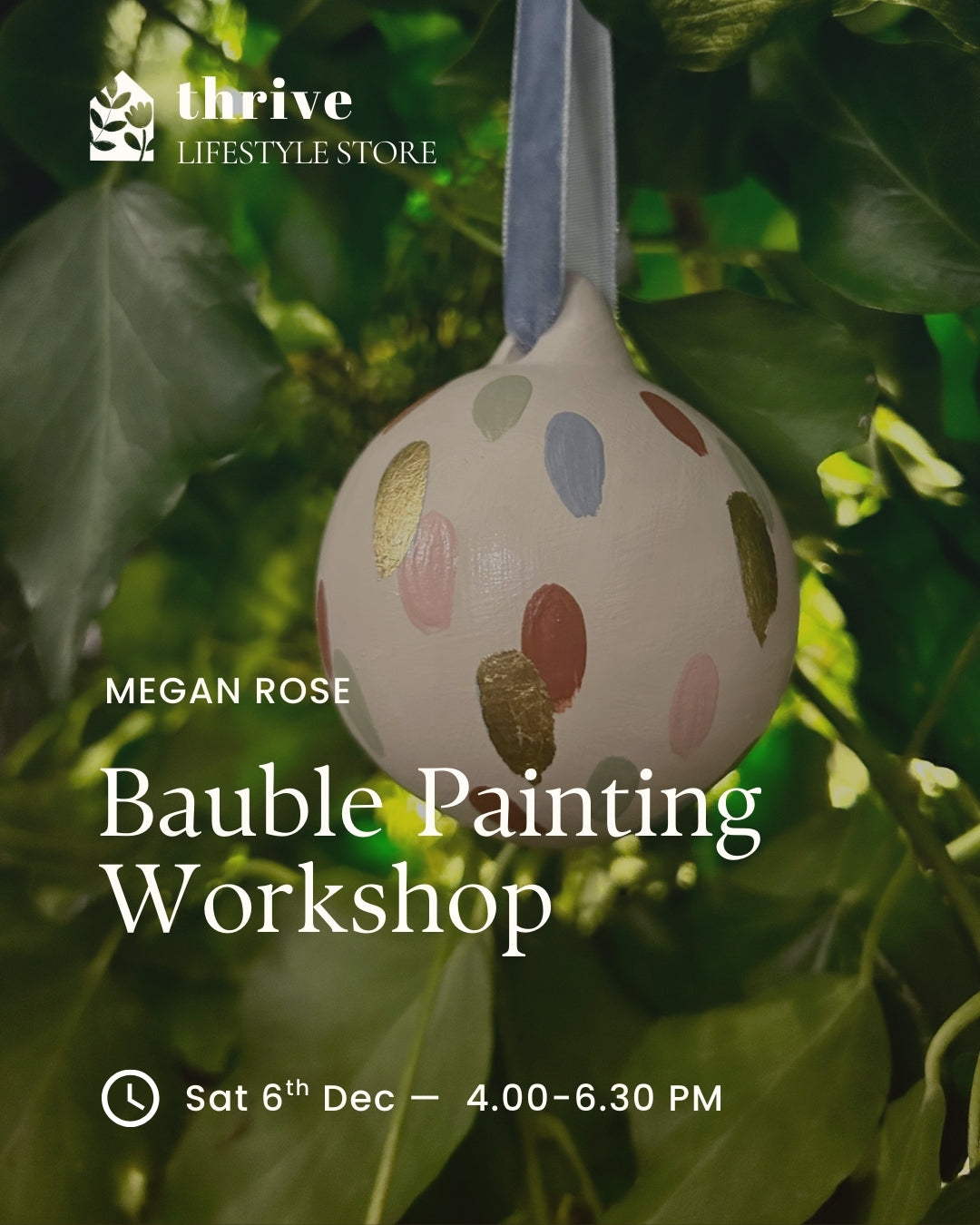 Christmas Bauble Painting Workshop - Saturday 6th December 16.00-18.30