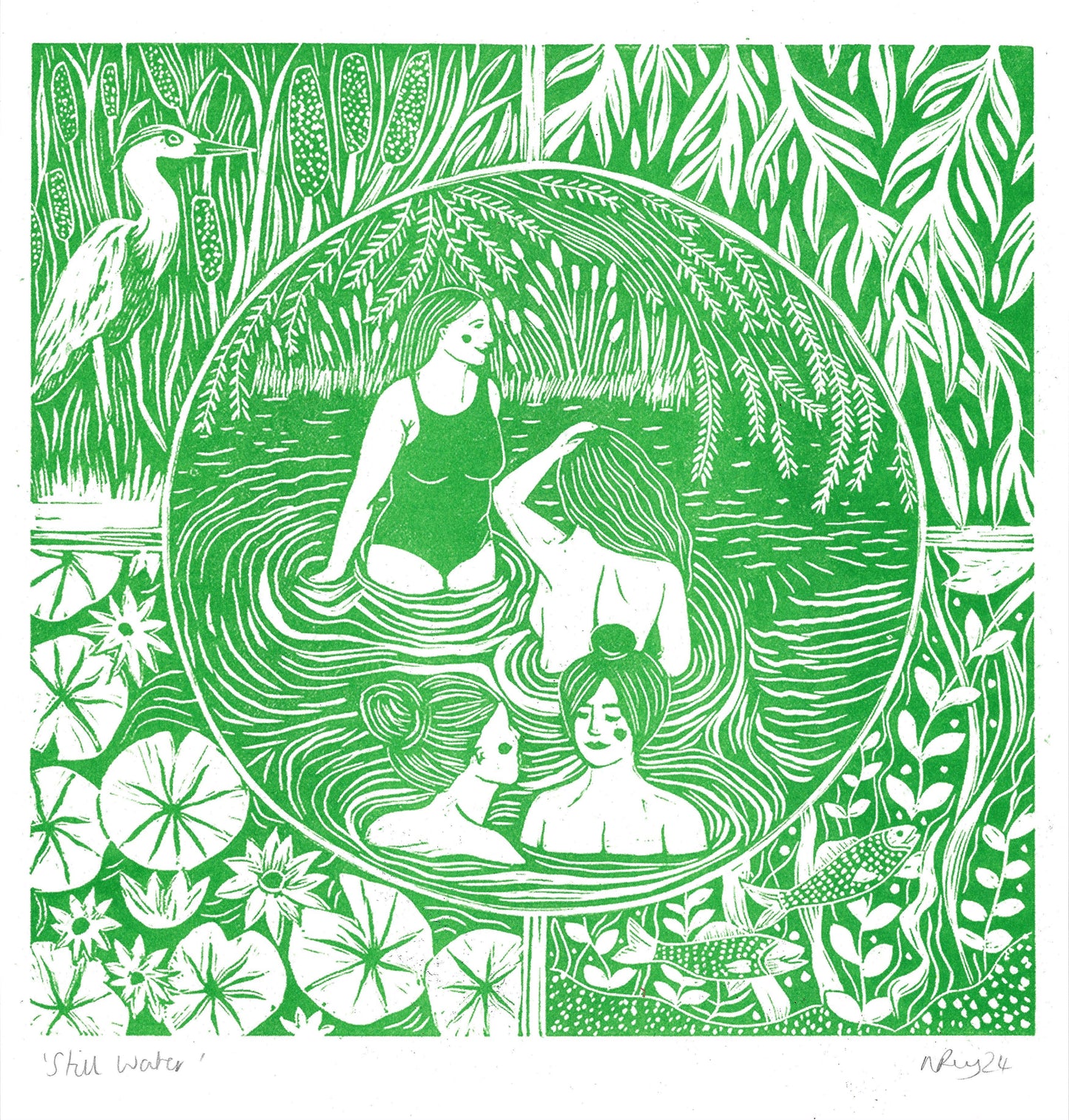 Still Water Risograph Print