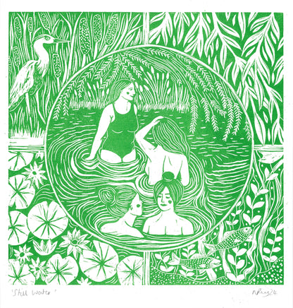 Still Water Risograph Print