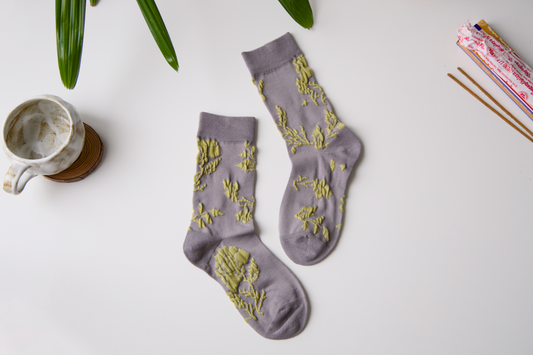 Retro Floral Cotton Socks