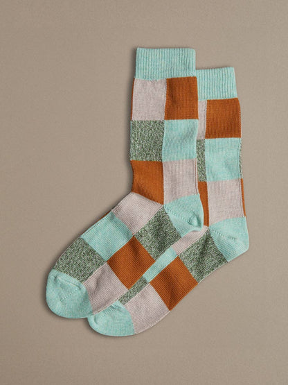 Organic Cotton Socks | Patchwork Mint