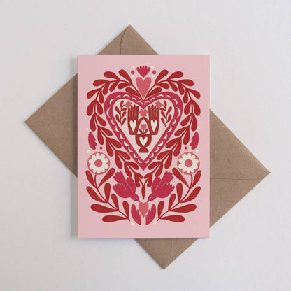 Paper Cut Heart Greetings Card