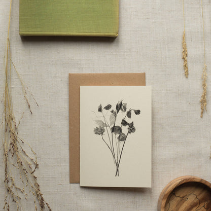 Sweet Peas Flower Greeting Card
