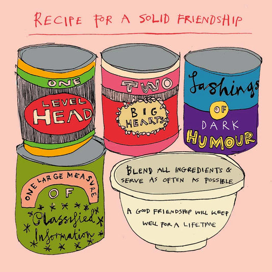 Recipe For Friendship Card