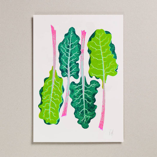 Risograph A4 Print - Chard