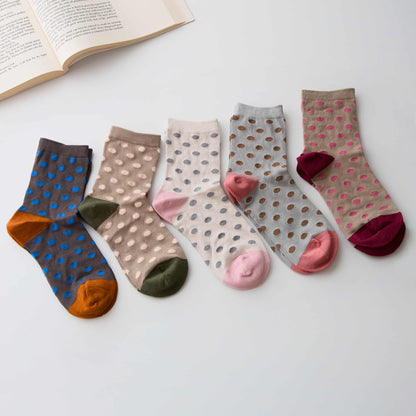 Women’s Silk Blend Polka Dot Socks