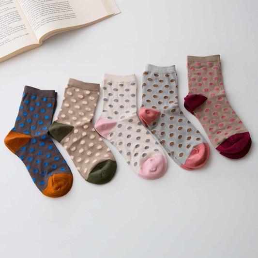 Women’s Silk Blend Polka Dot Socks
