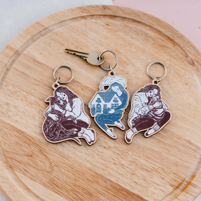 Cosy Home Wooden Keyrings