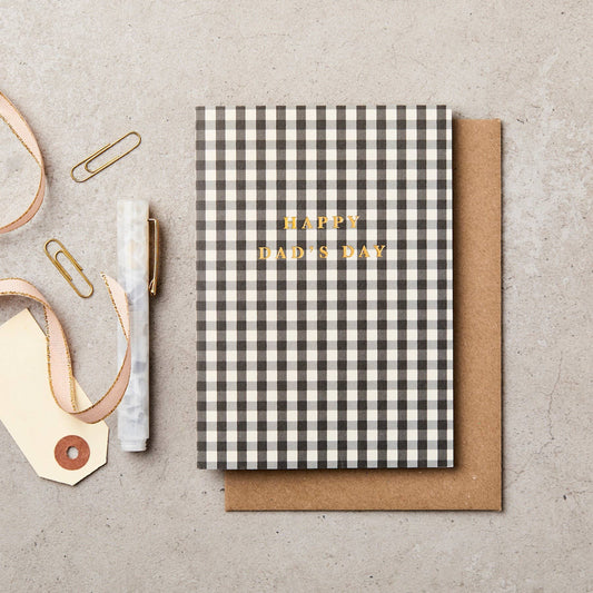 Gingham Father's Day Card