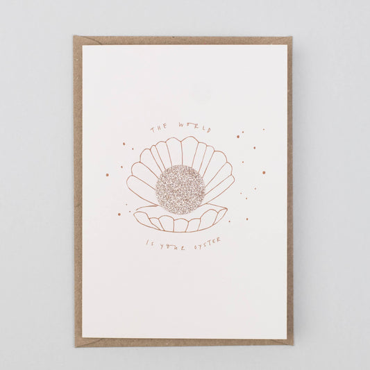 The World Is Your Oyster Greetings Card