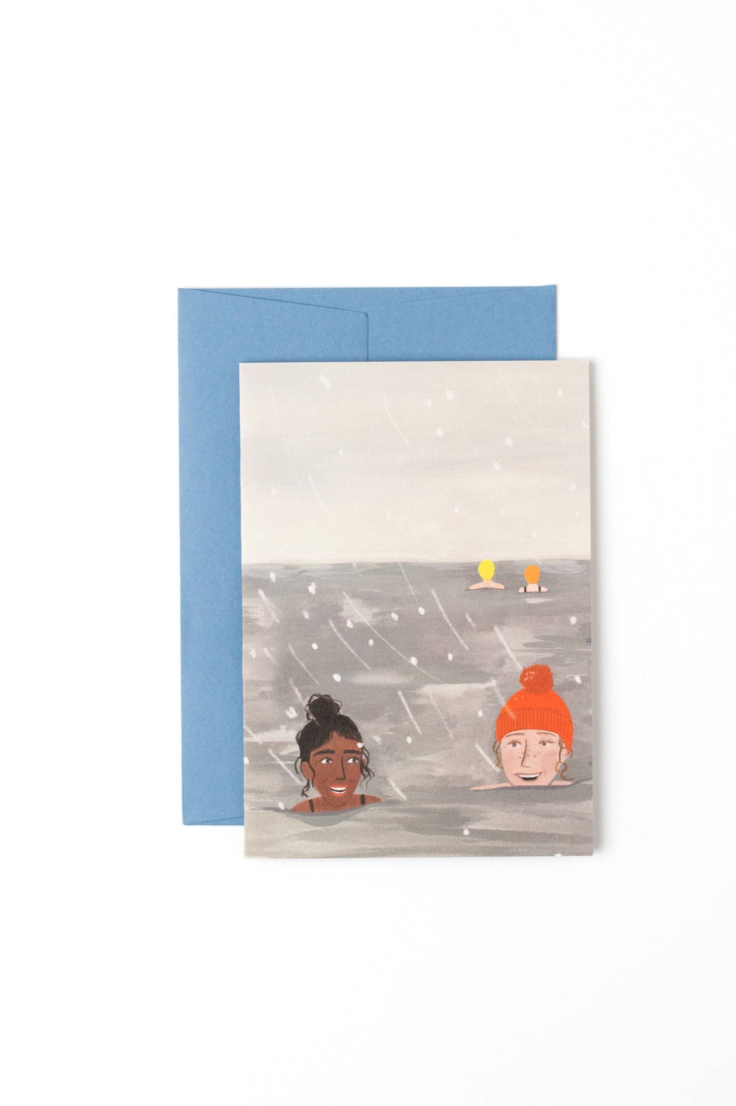 Winter Swimmers Card | Wild Swimming | Sea Swimmer | Bluetit