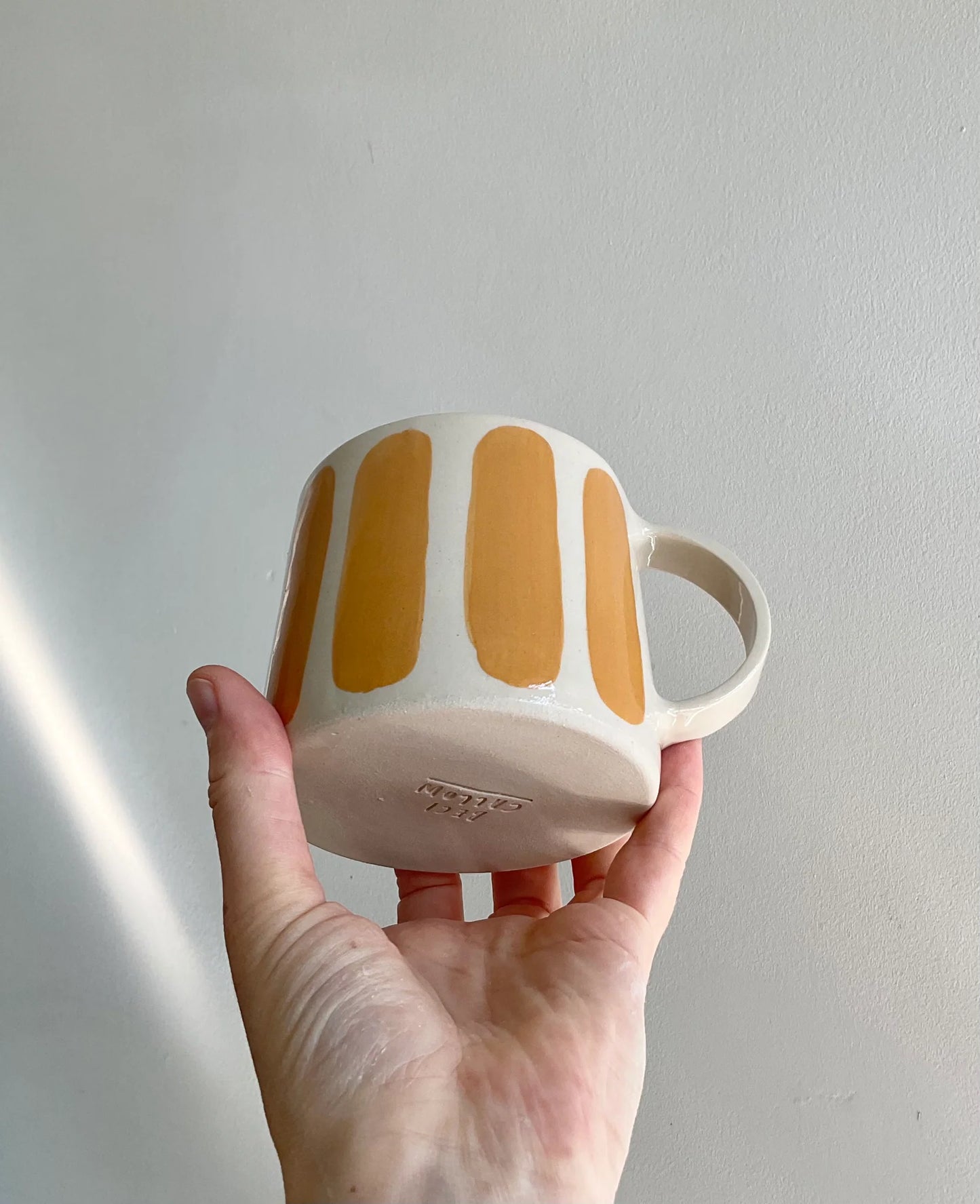 Egg Yellow Stripe Mug