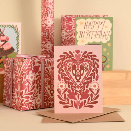 Paper Cut Heart Greetings Card