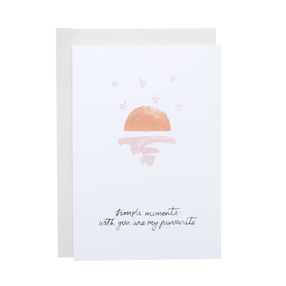 Simple Moments Sunset Valentines Card