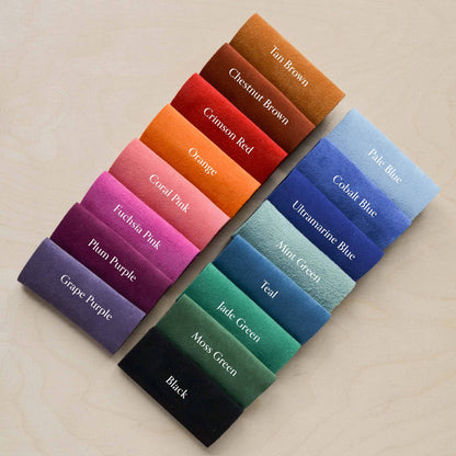 Maia Drop Earrings Suede: Teal