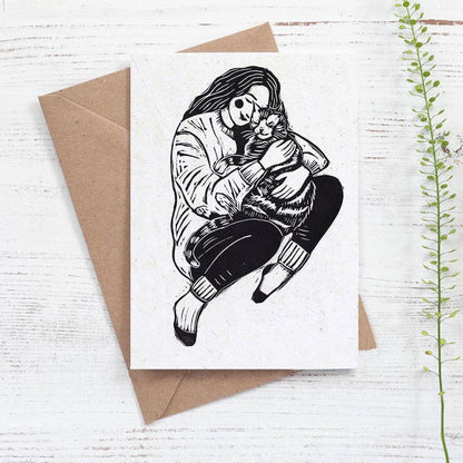 Cosy Cat Greetings Card