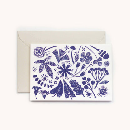 Wild Blue Flowers Card