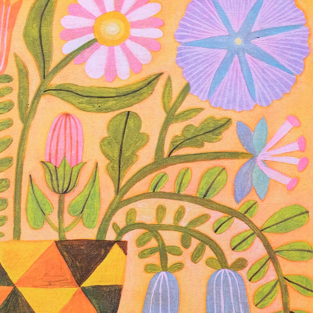 Folk Landscape A3 Risograph Print