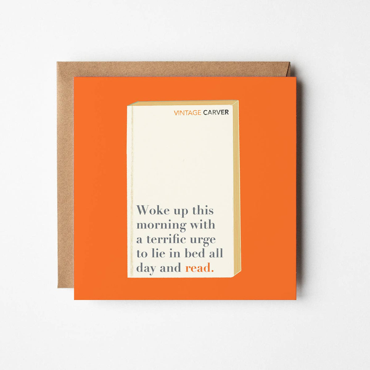Lie In Bed Greetings Card