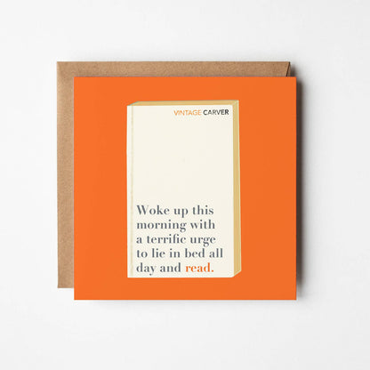 Lie In Bed Greetings Card