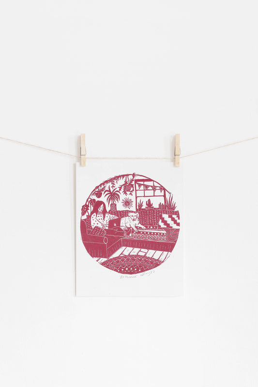 'At Home' Riso A4 Print