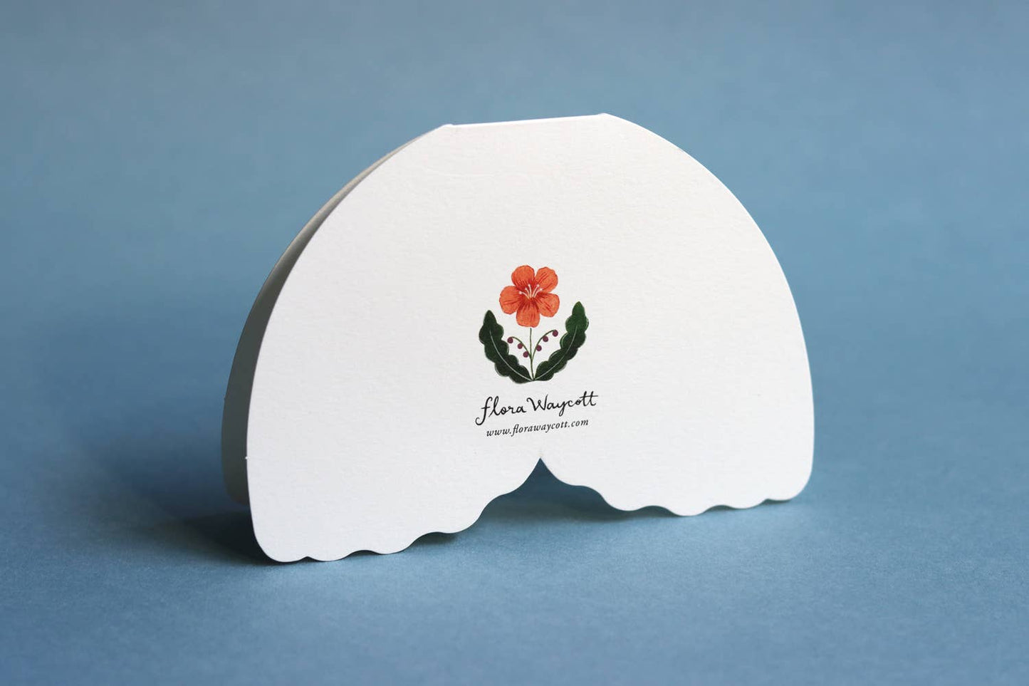 Peach Floral Moth Card