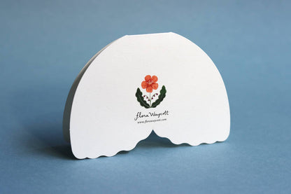 Peach Floral Moth Card
