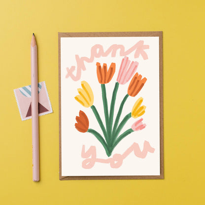 Tulips Thankyou Card