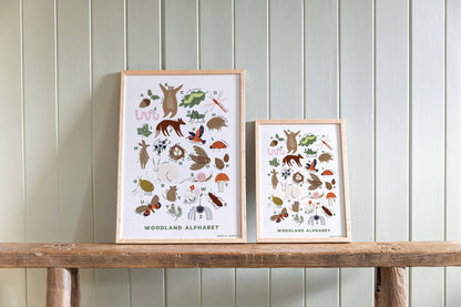 Woodland Alphabet A4 Art Print