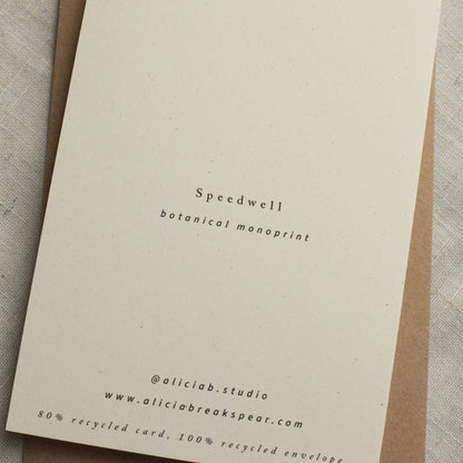 Speedwell Flower Card