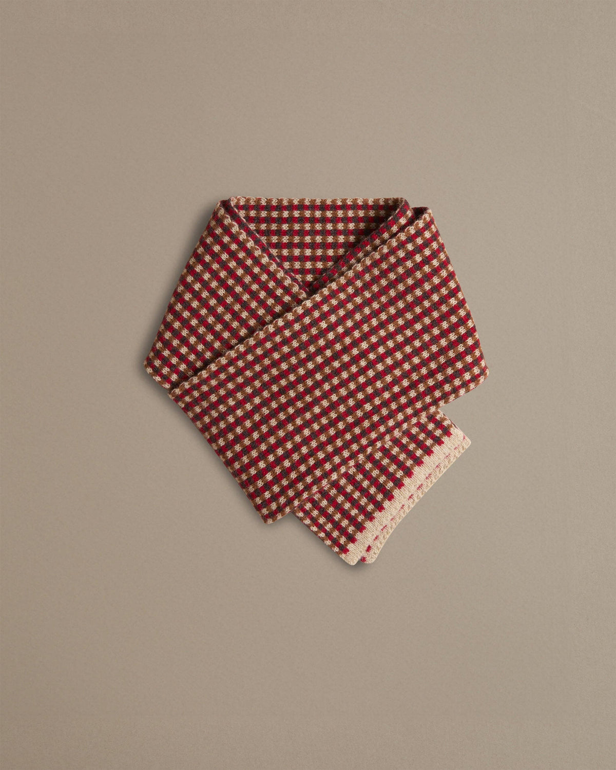 Small Check Scarf | Red